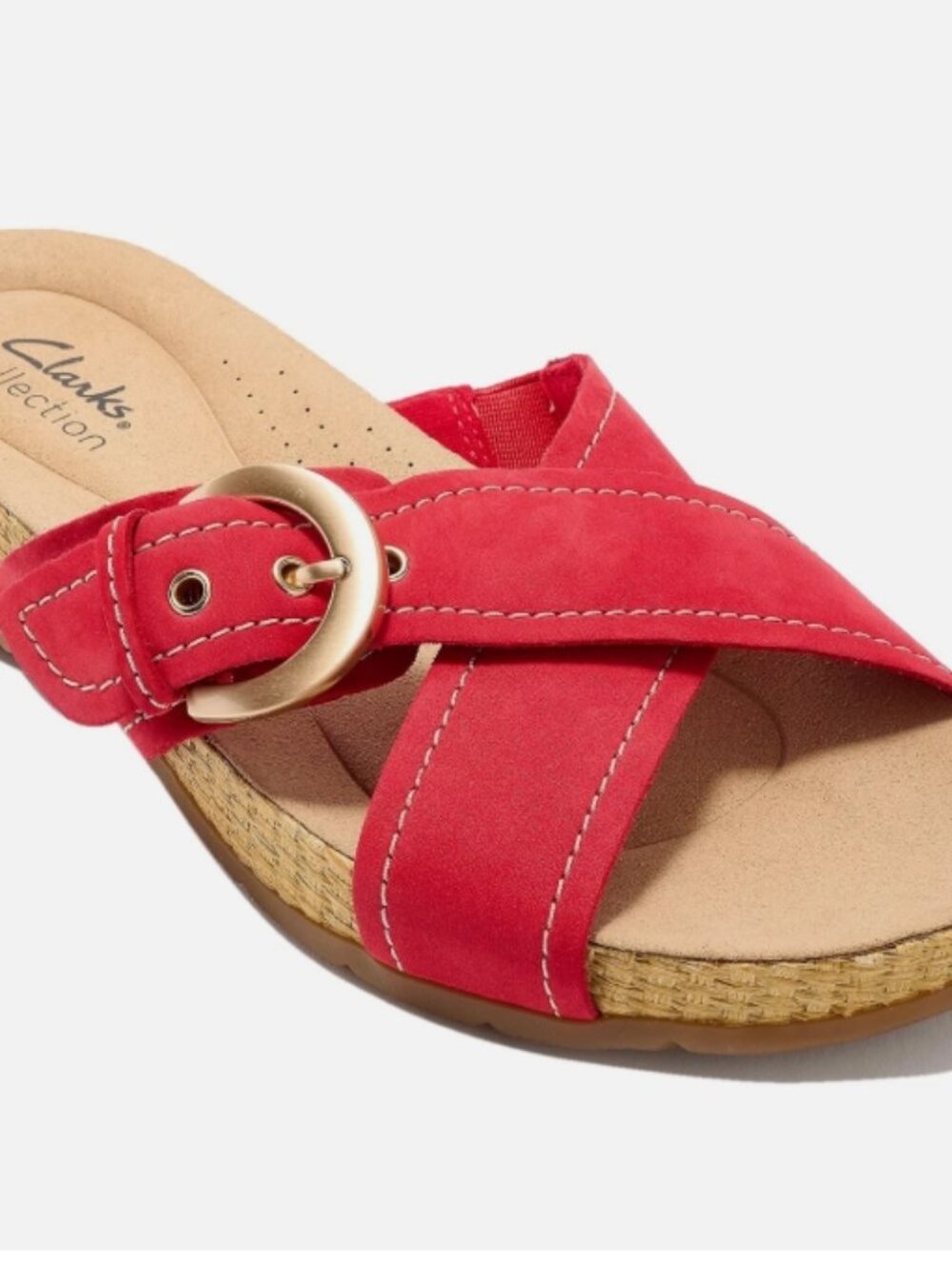 NWT Clarks Reileigh May Slide Red Sandal